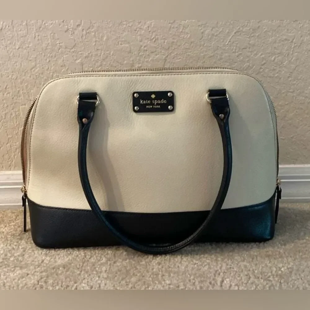 Kate Spade Black and Cream Satchel